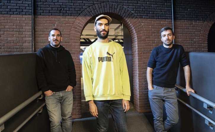 De izquierda a derecha, Javier Arbizu, Julián Pacomio, David Bestué.