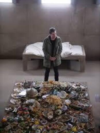 Galder Gaztelu-Urrutia durante el rodaje de 'El hoyo'.