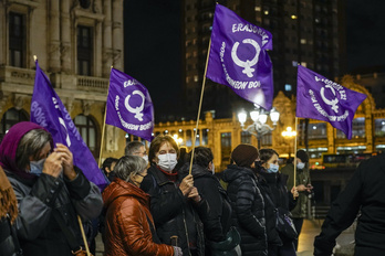 Movilización contra la violencia machista el mes pasado en Bilbo.