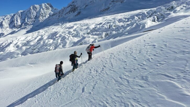 Alex Txikon eta bere taldekideak Manasluko espedizioan.