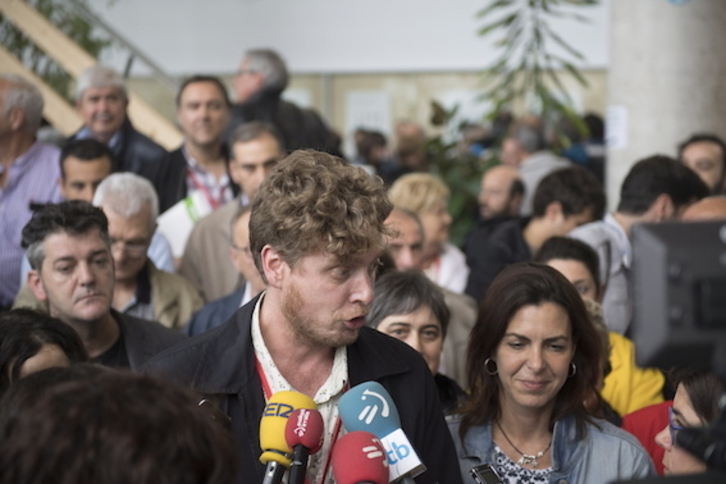 Maiorga Ramírez e Iratxe López de Aberasturi, en el congreso de 2017 que ganó Pello Urizar.