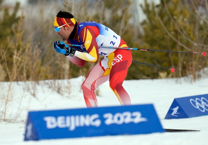 Imanol Rojo iraupen eskiatzailea Zhangjiakou-en lehiatu den 15 kilometroetako proban.