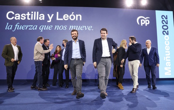 Casado y Mañueco, en el cierre de campaña.