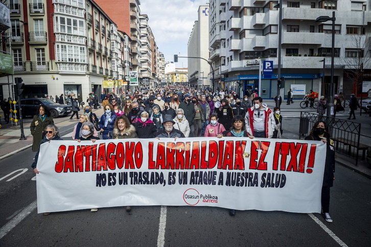 Manifestación contra el cierre de las Urgencias del Hospital de Santiago.