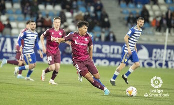 Jonathan Gómez ha debutado con la camiseta de la Real.