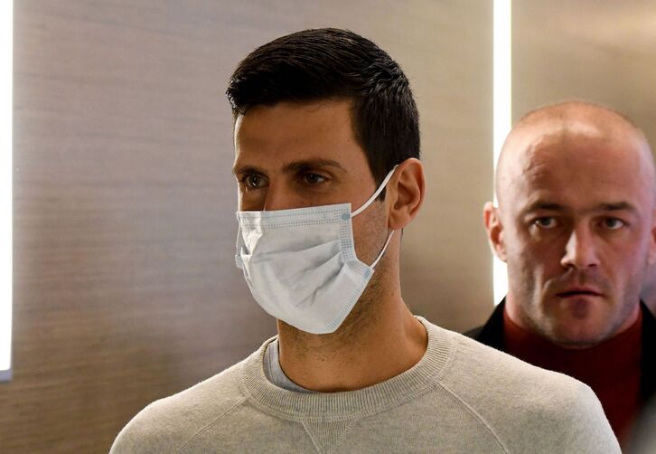 Novak Djokovic al pasado mes de enero en Montenegro.