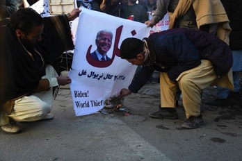 Protesta contra EEUU en Kabul.