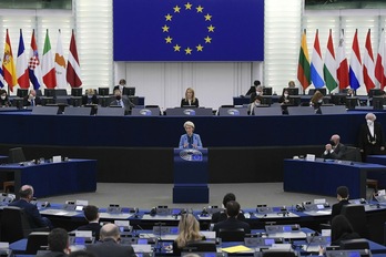 La presidenta de la Comisión de Bruselas, Ursula von der Leyen, ha comparecido hoy en el Parlamento Europeo.