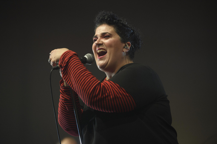 Aiora Errenteria en los conciertos NAIZ que se celebraron en Hernani. 