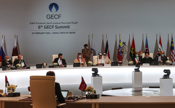 La sesión final de la cumbre del Foro de Países Exportadores de Gas (GECF) en Doha (Qatar) se está desarrollando este martes, 22 de febrero.