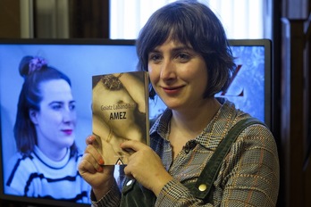 Goiatz Labandibar 'Amez' liburuaren aurkezpenean.