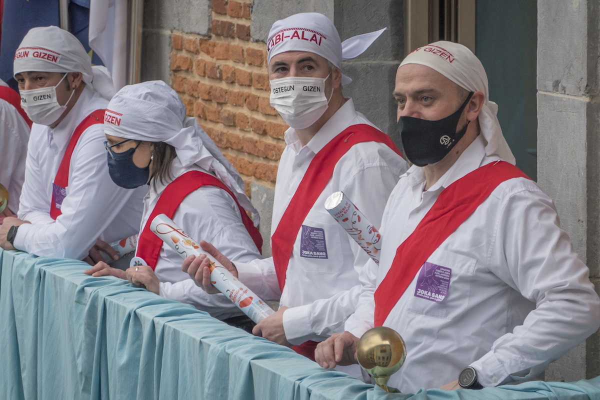 Tolosako inauterietako pregoia eta txupinazoa. (Andoni CANELLADA / FOKU)