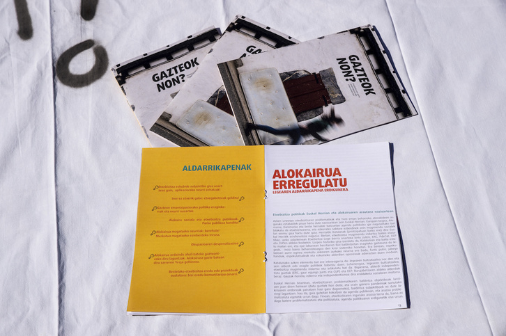 Octavilla de Ernai exigiendo que se regulen los alquileres