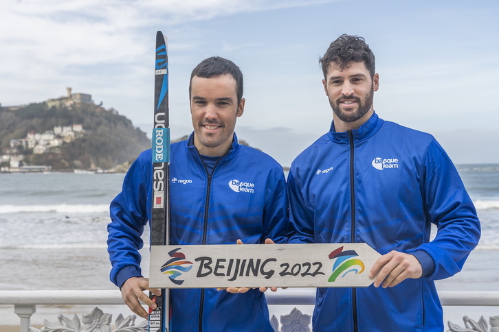 Imanol Rojo eta Lucas Eguibar, Donostian.