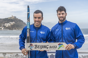 Imanol Rojo eta Lucas Eguibar, Donostian.