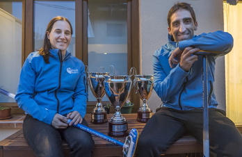 Oihane Otaegi eta Mikel Unanue, zenbait garaikurrekin.