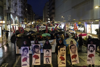 Manifestación celebrada esta tarde en Gasteiz.