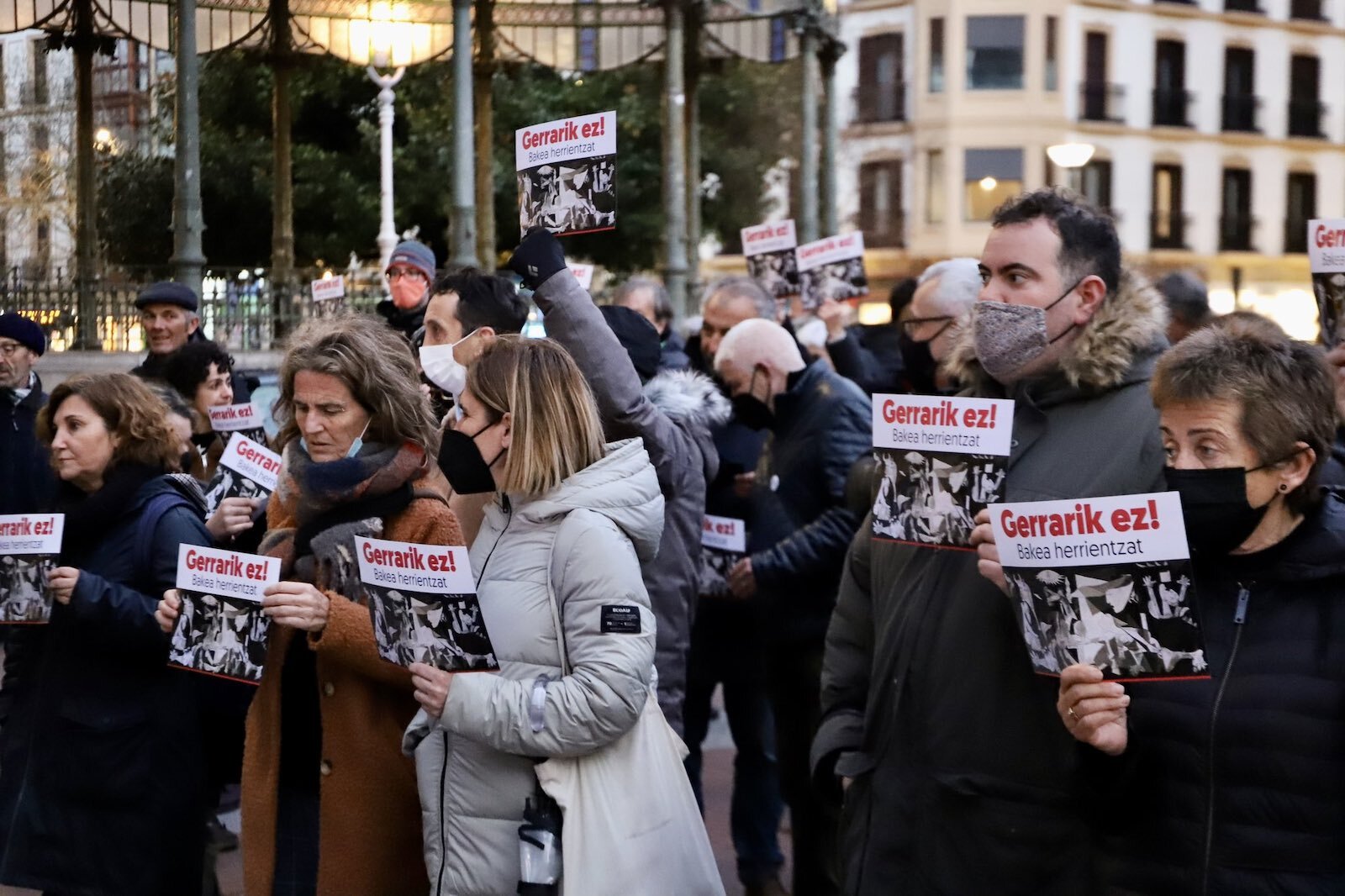 Imagen de la concentración de Donostia. (@ehbildu)