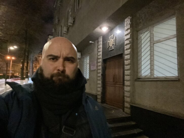 Pablo González, el pasado 6 de enero, tras ser interrogado por los servicios de seguridad ucranianos. 