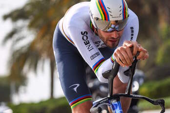 Filippo Ganna ha ganado su tercera crono de la temporada.