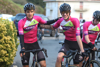 Xabier Berasategi y Enekoitz Azparren, felices tras su doblete en Ereño, buscarán la victoria el domingo en Alkiza.