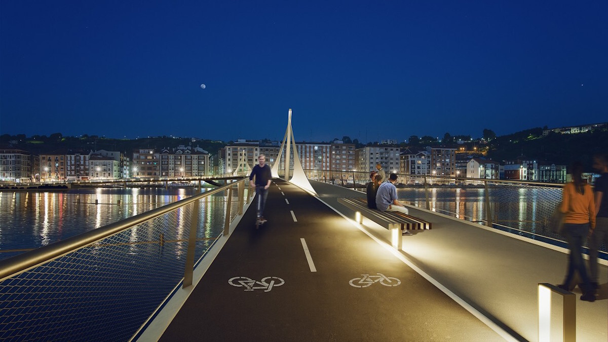 La pasarela tendrá diferenciado el uso peatonal y ciclista. (Diputación de Bizkaia)