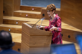 Bakartxo Ruiz, durante una intervención en el Parlamento navarro, en una imagen de archivo.