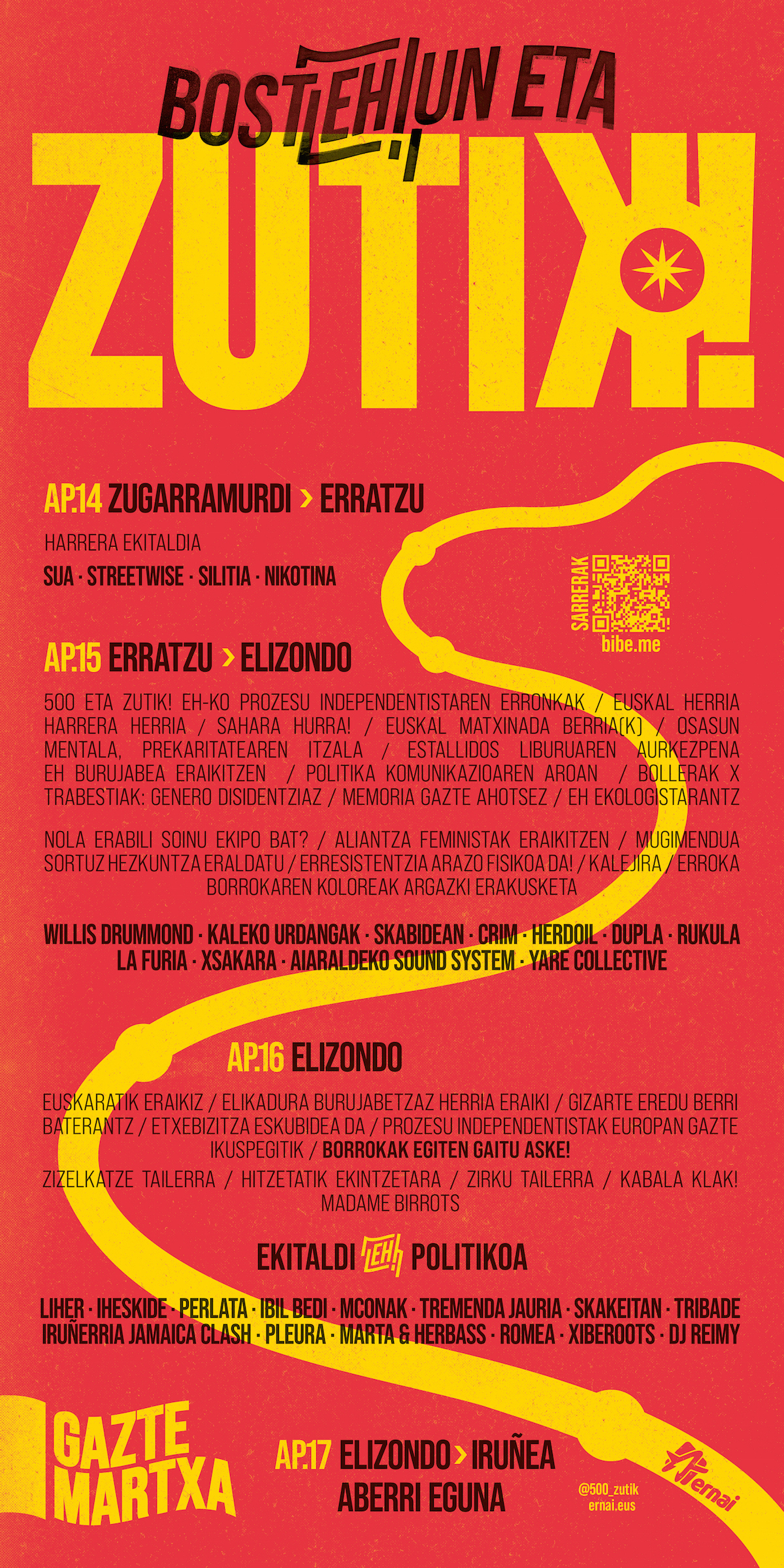 Gazte Martxaren egitaraua. (ERNAI)