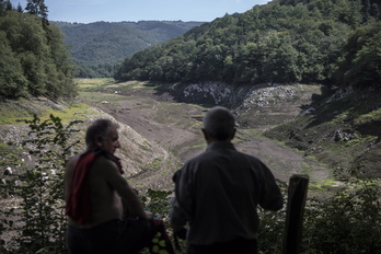 La finca de Artikutza, una vez que fue vaciado el embalse.