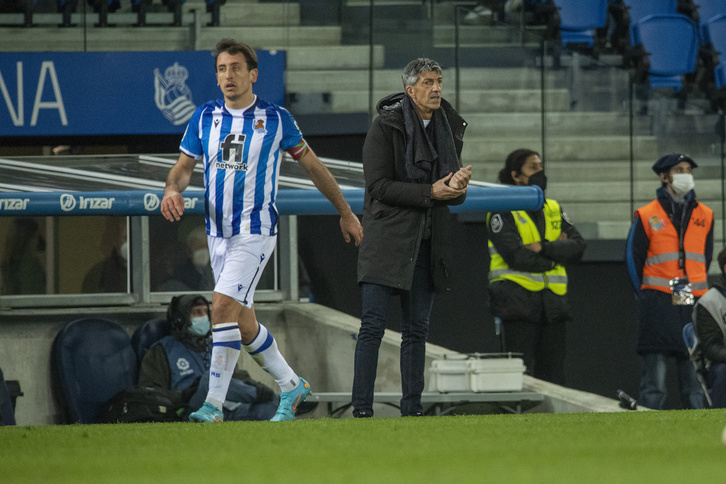 Imanol ha querido buscar elementos positivos ante la gravedad de la baja de Mikel Oyarzabal.