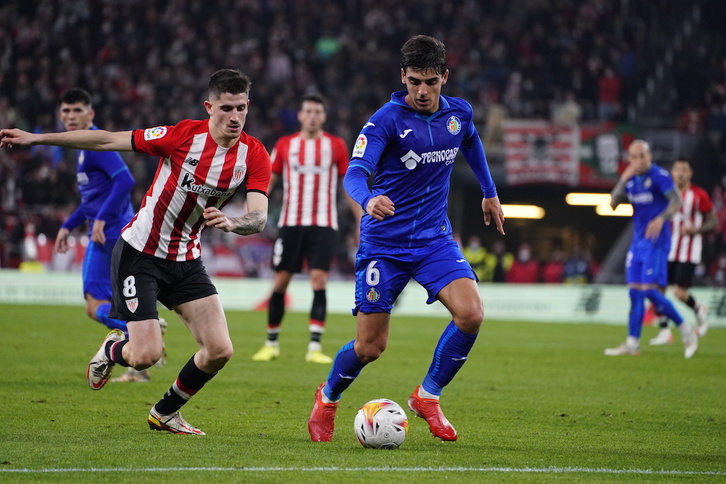 Sancet fue titular ante el Getafe en San Mamés.