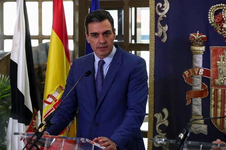 El presidente español, Pedro Sánchez, en Ceuta (África)