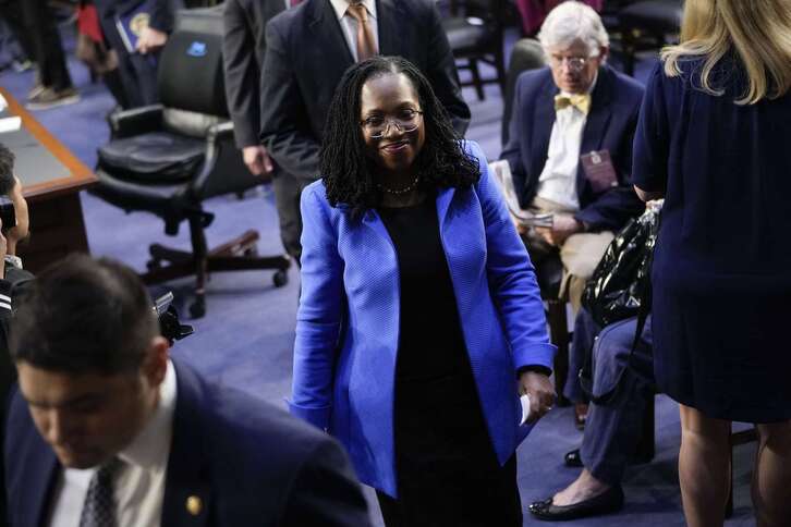 Ketanji Brown Jackson durante la audiencia en el Senado. 