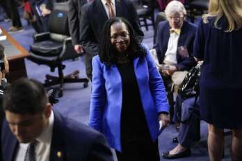 Ketanji Brown Jackson durante la audiencia en el Senado. 