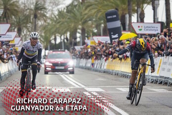 Richard Carapaz ha ganado de esta manera a Sergio Higuita.