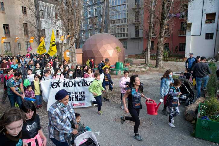 Celebración de la Korrika Txikia de Alde Zaharra.