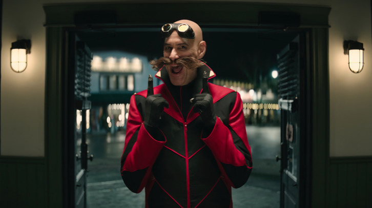 Jim Carrey repite de nuevo como el villano Dr Robotnik.