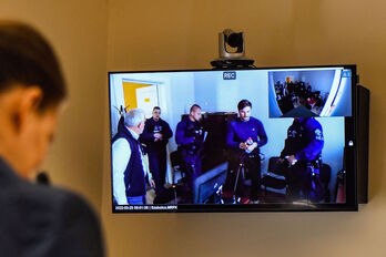 Loïk Le Priol, en una comparecencia judicial en Hungría.