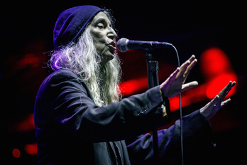 Patti Smith, en un concierto en Portugal en 2019. 