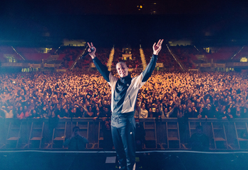 Pello Reparaz, kontzertuaren ostean.