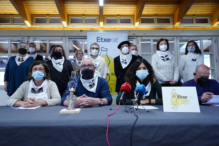 Comparecencia de Etxerat este lunes en Bilbo.