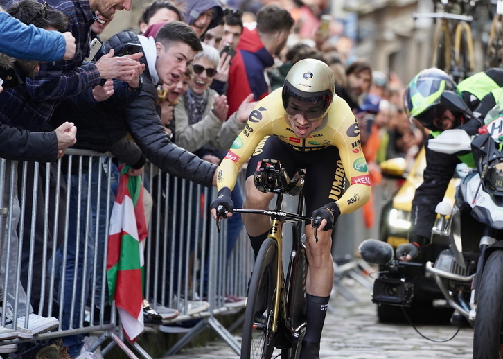 Primoz Roglic ha confirmado su favoritismo en la crono de Hondarribia.