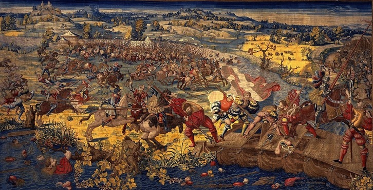Recreación de época de una batalla del siglo XVI.