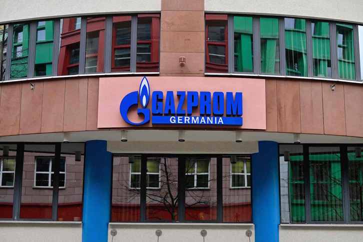 La sede de la filial alemana de Gazprom, el gigante gasístico ruso, en Berlín.