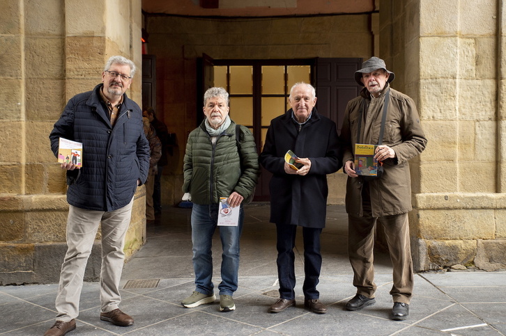 Inazio Mujika, Koldo Izagirre, Anjel Lertxundi eta Antton Olariaga.