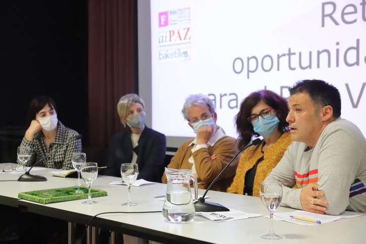 Zabalza, Jauregi, Lasa, Lluch y Muñagorri, este miércoles tarde en Madrid.