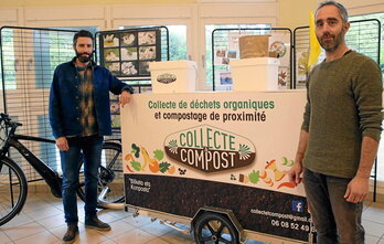 Mathieu Haslé et Pierre Koch ont créé l’association Collecte et Compost. Ils font partie de l’écosystème du compostage émergent au Pays Basque.