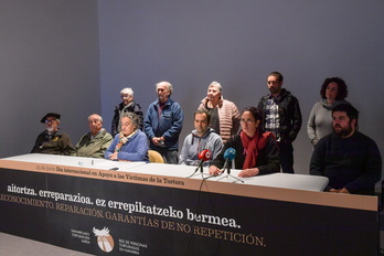 Nafarroako Torturatuen Sareak agerraldia egin du gaur.
