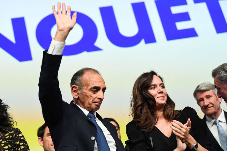 El ultraderechista Zemmour, la noche de la primera vuelta electoral.