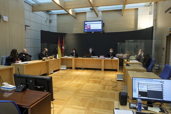 El tribunal y las partes en la última sesión del juicio contra Kote Cabezudo.